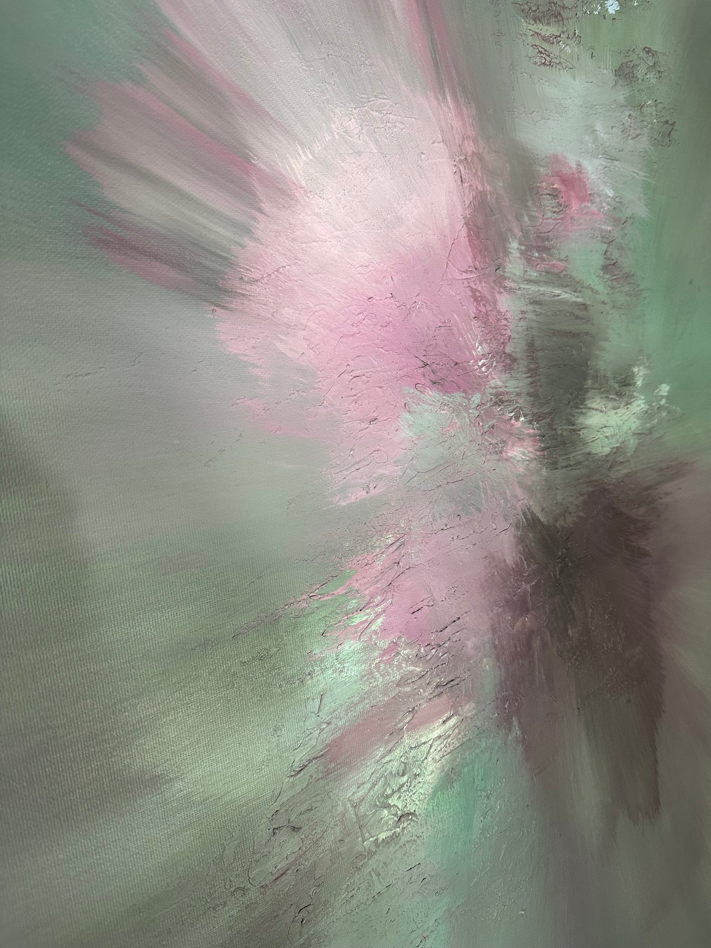 Mozart IV Muted Sorbet Textured Abstract Painting