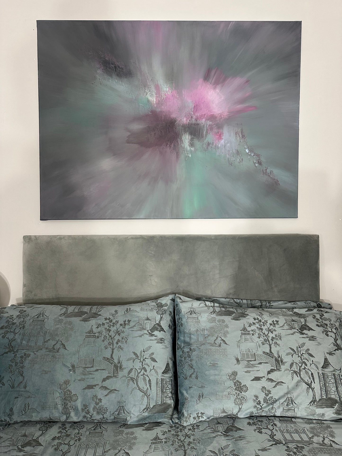 Mozart IV Muted Sorbet Textured Abstract Painting