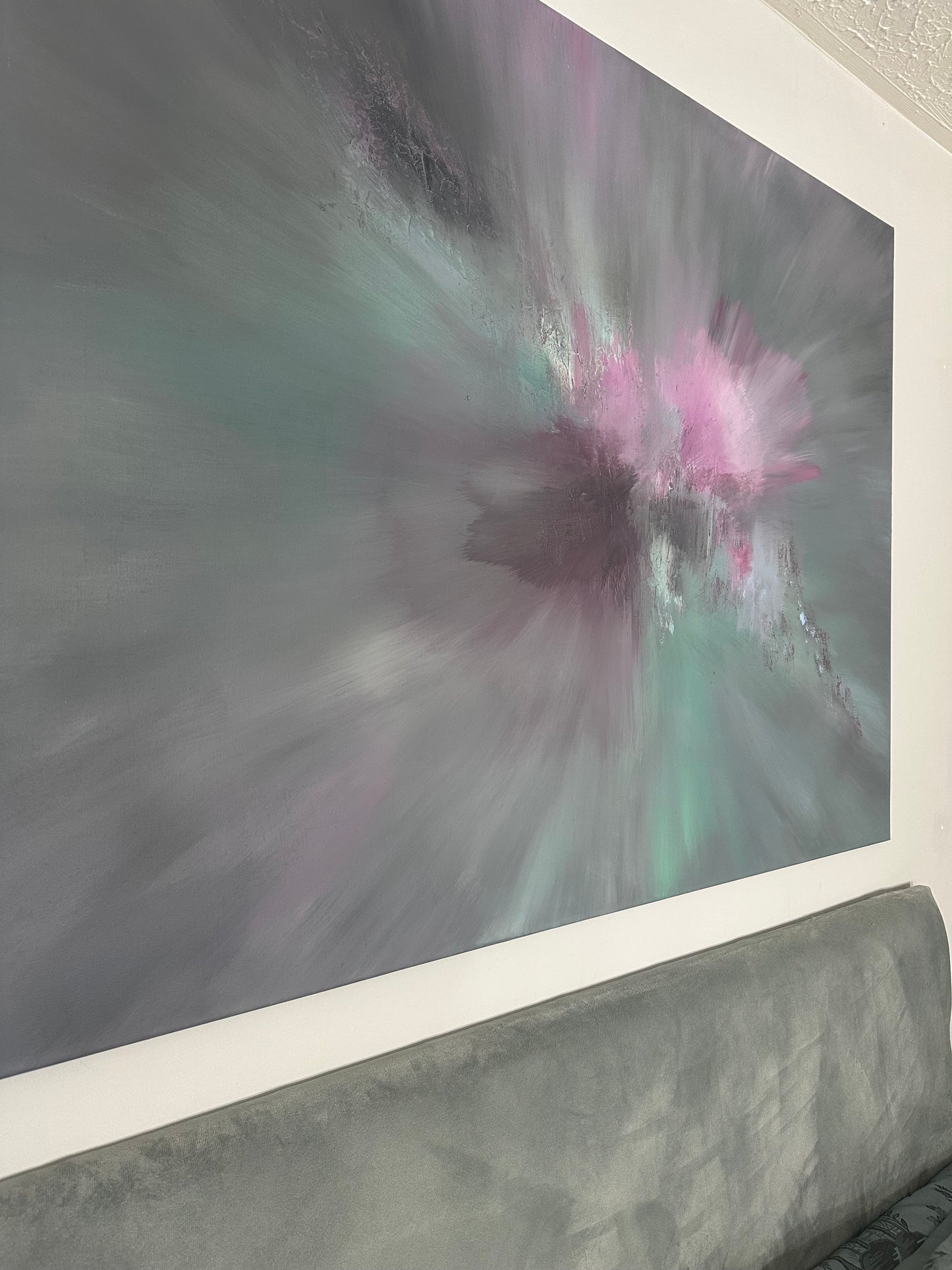 Mozart IV Muted Sorbet Textured Abstract Painting