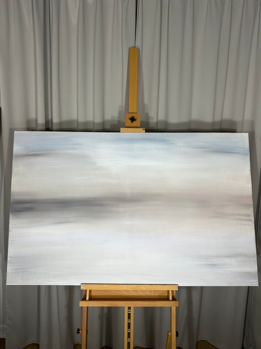 Tchaikovsky II Muted Cool Abstract Painting