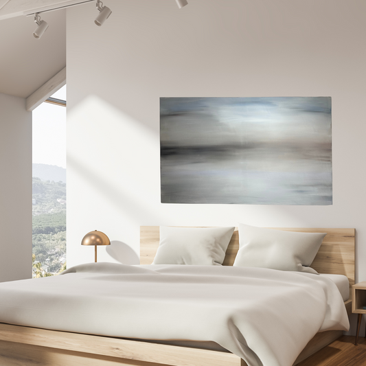 Tchaikovsky II Muted Cool Abstract Painting