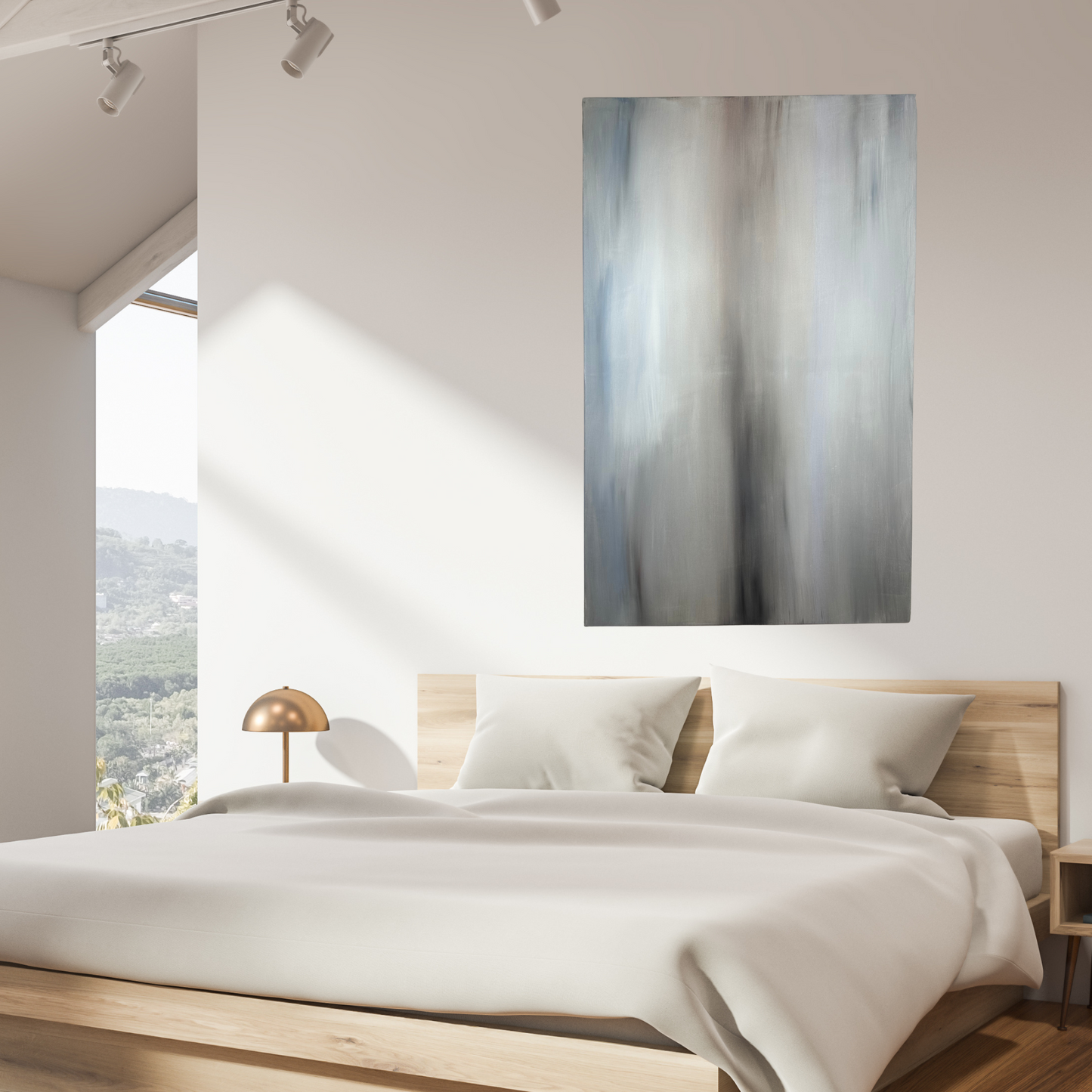 Tchaikovsky II Muted Cool Abstract Painting