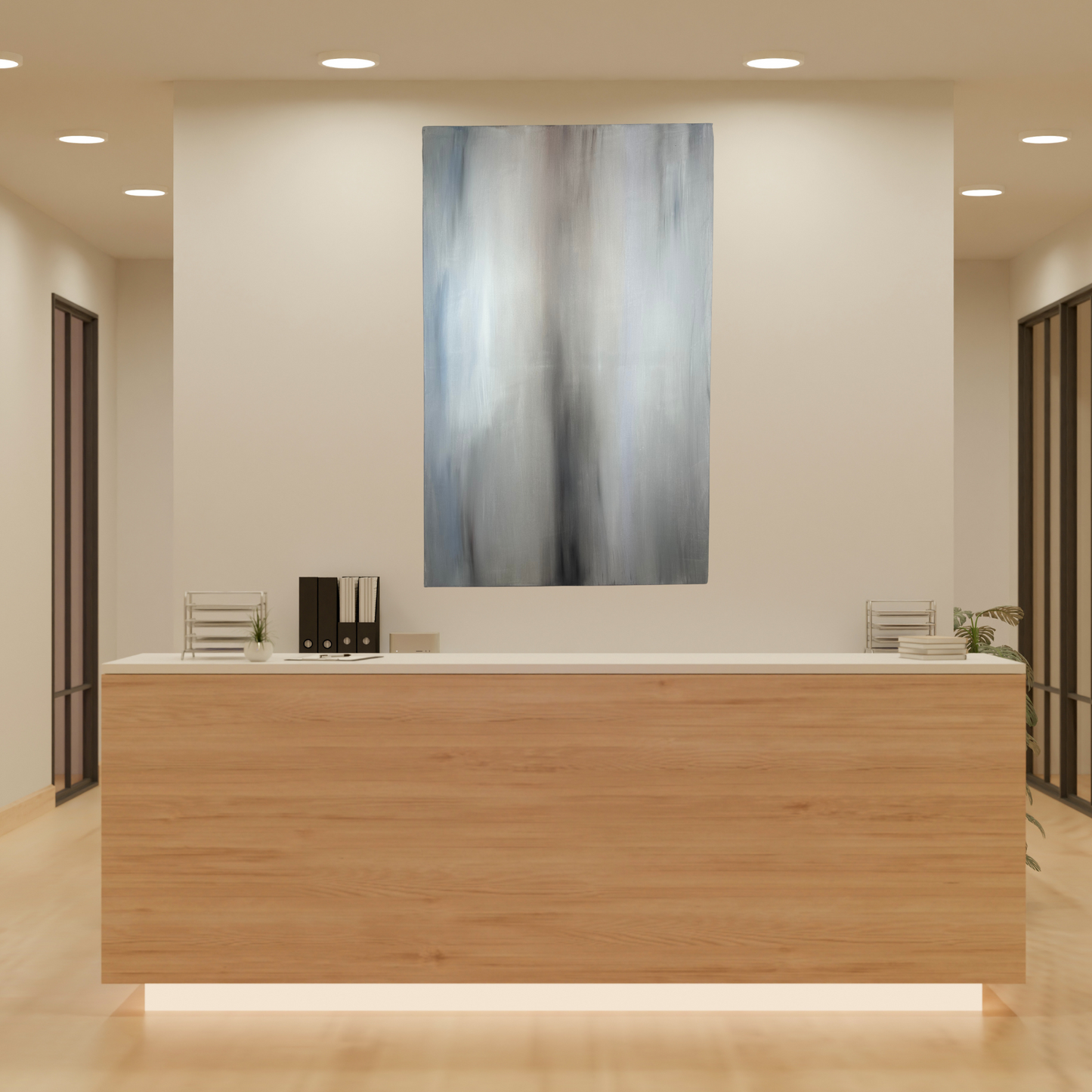 Tchaikovsky II Muted Cool Abstract Painting